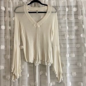 Free People Worn Once Cream Light Sweater